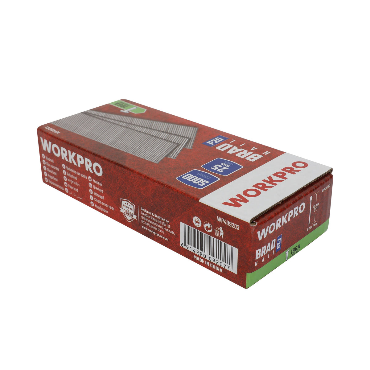 WorkPro Πρόκες Καρφωτικού Αέρος τύπος GA18 (Πακέτο 5.000 τμχ)