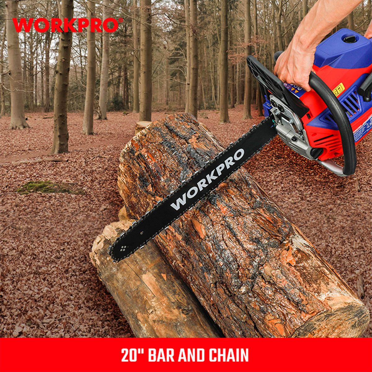 WorkPro WP424004 Αλυσπρίονο Βενζίνης 52.0cc (500mm)