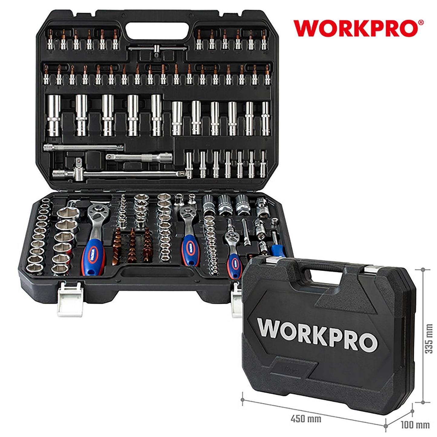 WorkPro WP202545 Καστάνια με Καρυδάκια & Μύτες 172τμχ