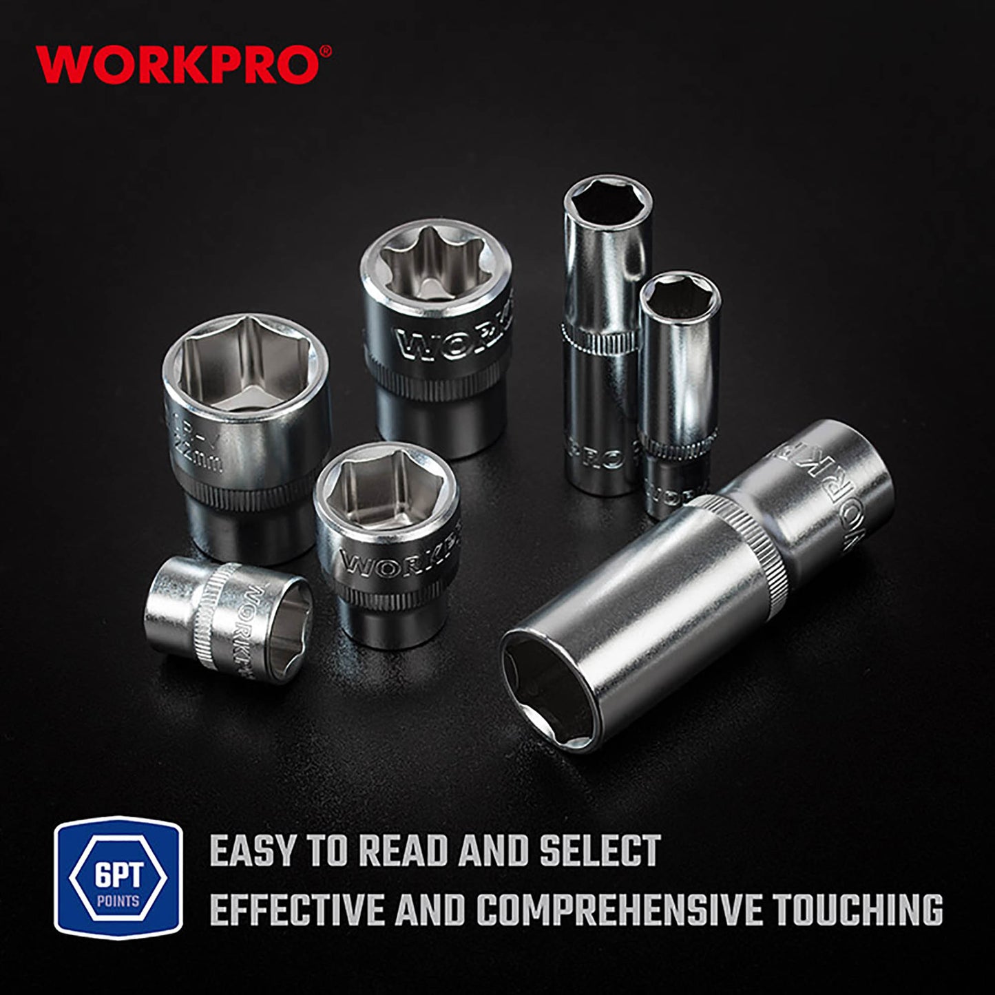 WorkPro WP202545 Καστάνια με Καρυδάκια & Μύτες 172τμχ