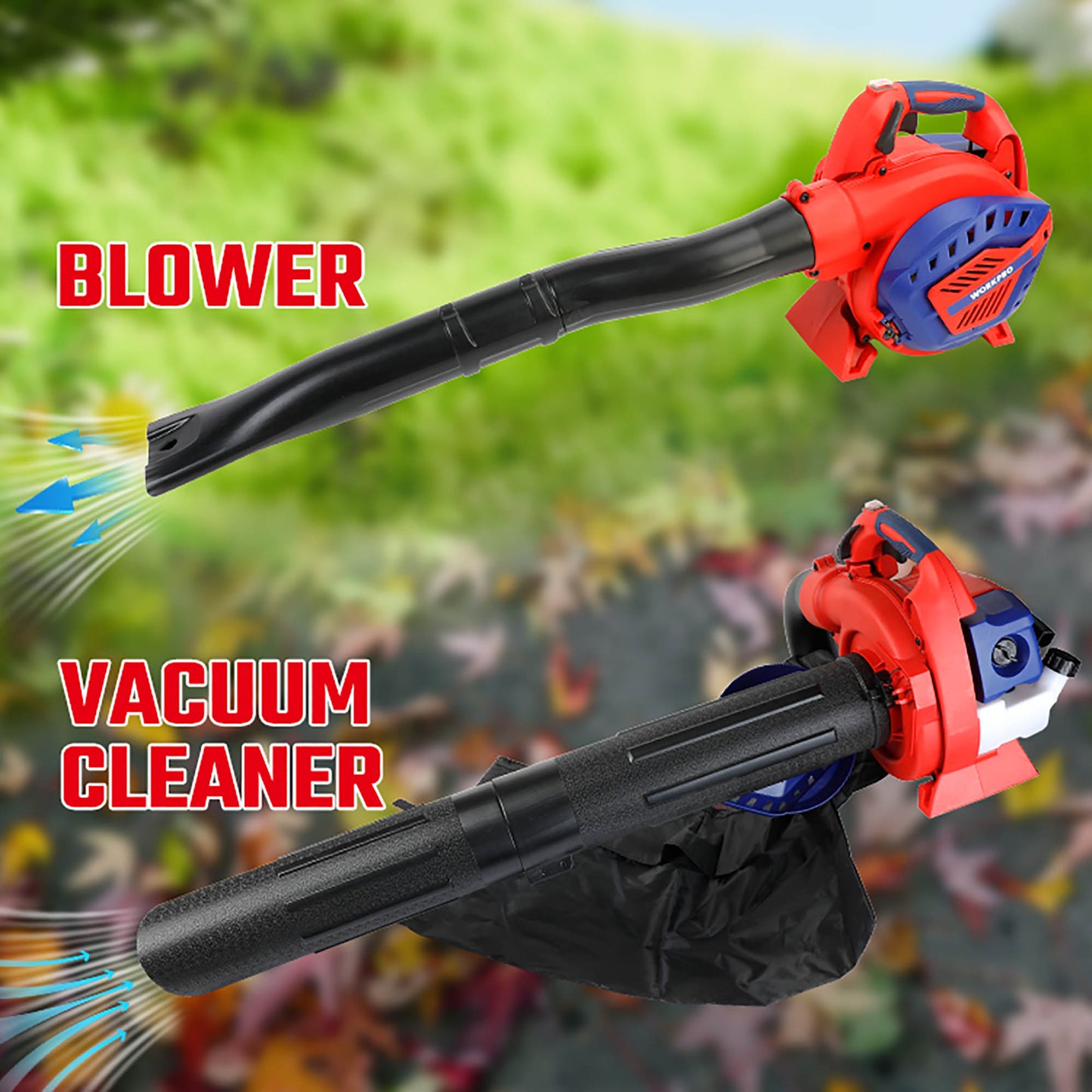 WorkPro WP424005 Φυσητήρας Απορροφητήρας Βενζίνης 25.4cc