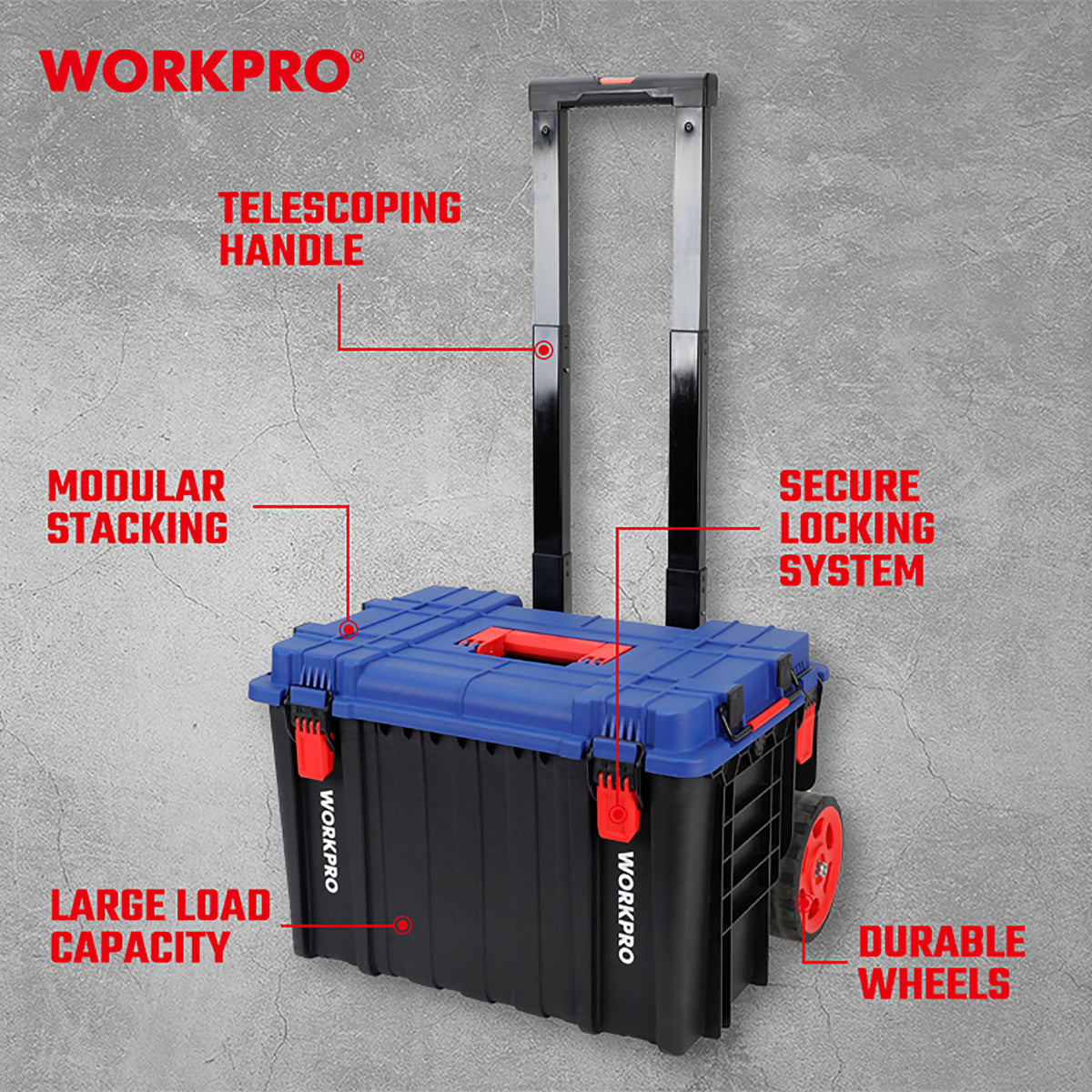 WorkPro Εργαλειοθήκη Πλαστική Στοιβαζόμενη