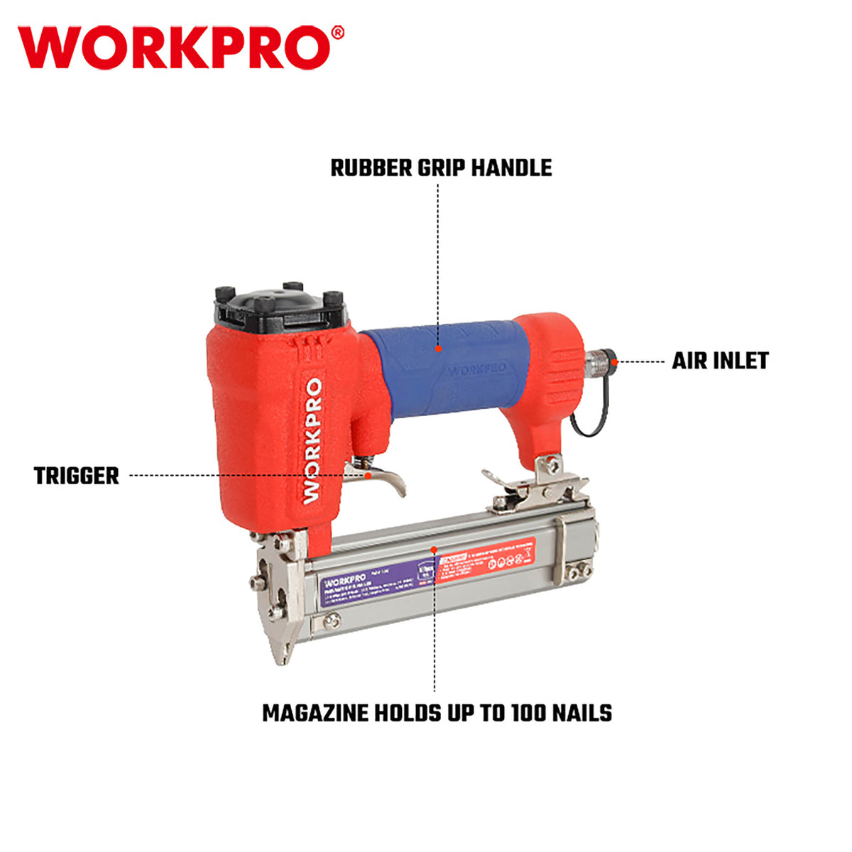 WorkPro WP513007 Καρφωτικό Αέρος Ακέφαλου Καρφιού (P625) GA23