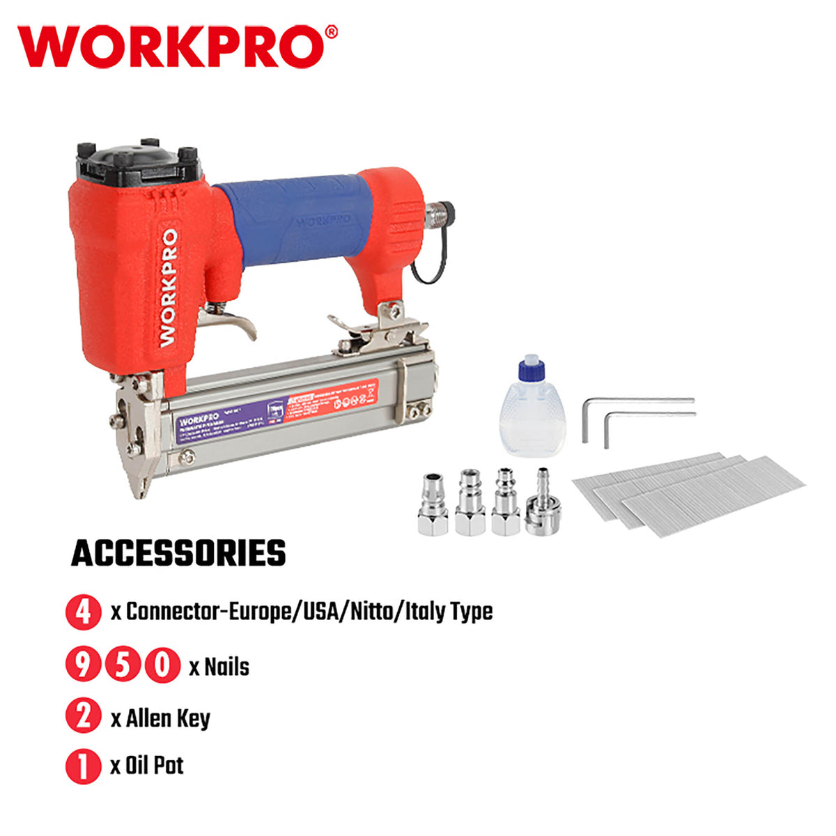WorkPro WP513007 Καρφωτικό Αέρος Ακέφαλου Καρφιού (P625) GA23