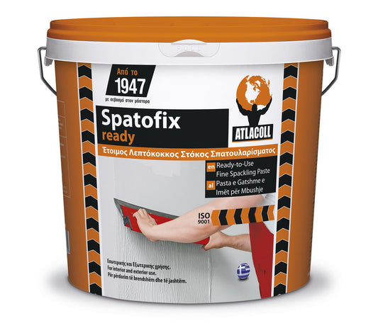 Atlacoll Spatofix Ready Έτοιμος Στόκος Σπατουλαρίσματος Λευκός 18kg