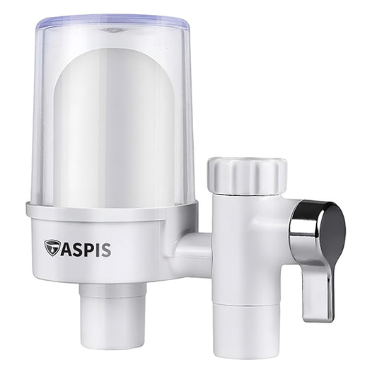 Aspis S-01 Φίλτρο Νερού Βρύσης Λευκό Κεραμικό με Διάφανο Καπάκι
