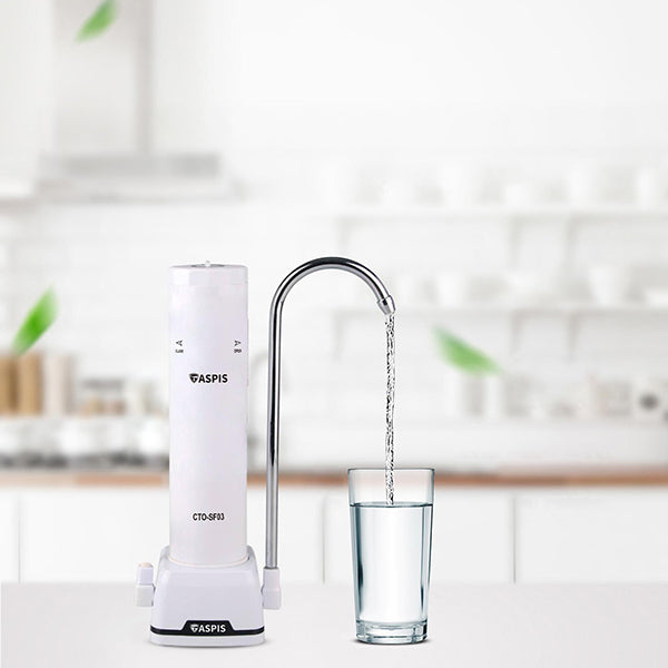 Aspis S-03 Συσκευή Φίλτρου Νερού Μονή Άνω Πάγκου με Βρυσάκι & Ανταλλακτικό Φίλτρο