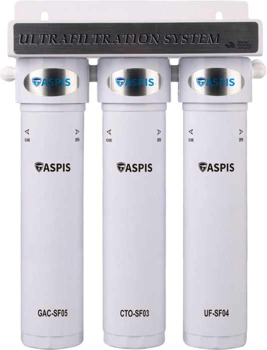 Aspis S-05 Συσκευή Φίλτρου Νερού Τριπλή Κάτων Πάγκου Περιλαμβάνει 3 Ανταλλακτικά Φίλτρα (CTO+UF+GAC)