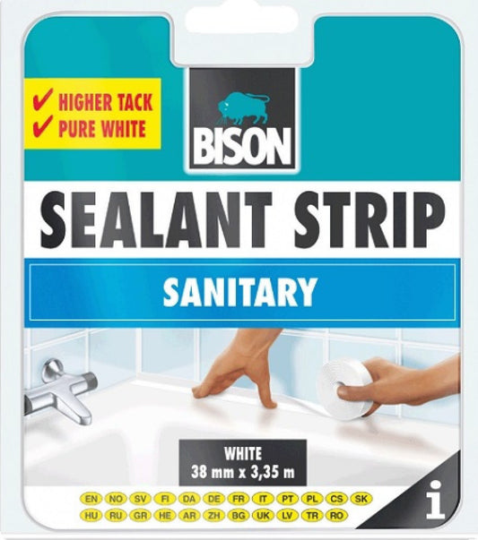 Bison Sealant Strip Σφραγιστικη Ταινία Αρμών Λευκή 3.35m