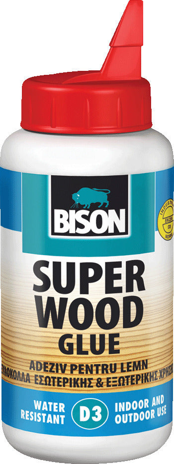 Bison Super Wood Glue Ξυλόκολλα Αδιάβροχη D3 Κρυσταλλιζέ 250gr