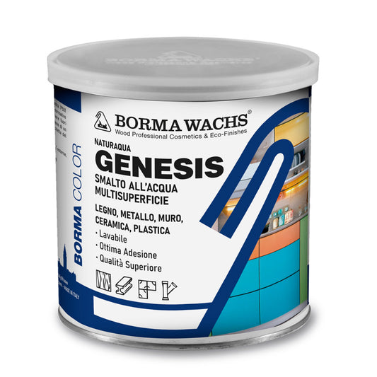 Borma Wachs Naturaqua Genesis Χρώμα Πολλαπλών Επιφανειών Λευκό Mat(25% Γυαλιστερό) 750ml
