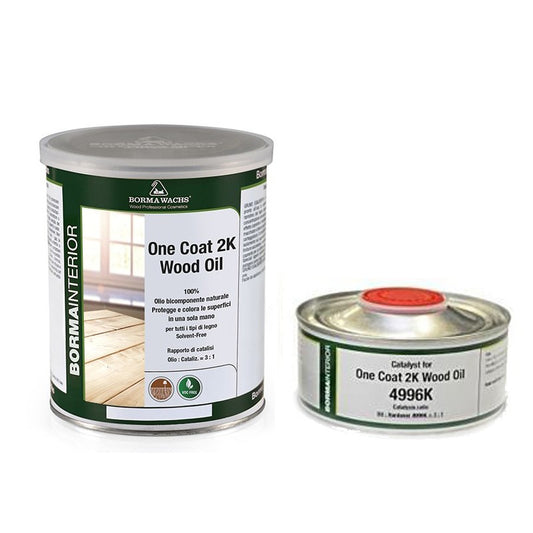 Borma Wachs 4996 One Coat 2k Wood Oil Λάδι 2 Συστατικών με Καταλύτη