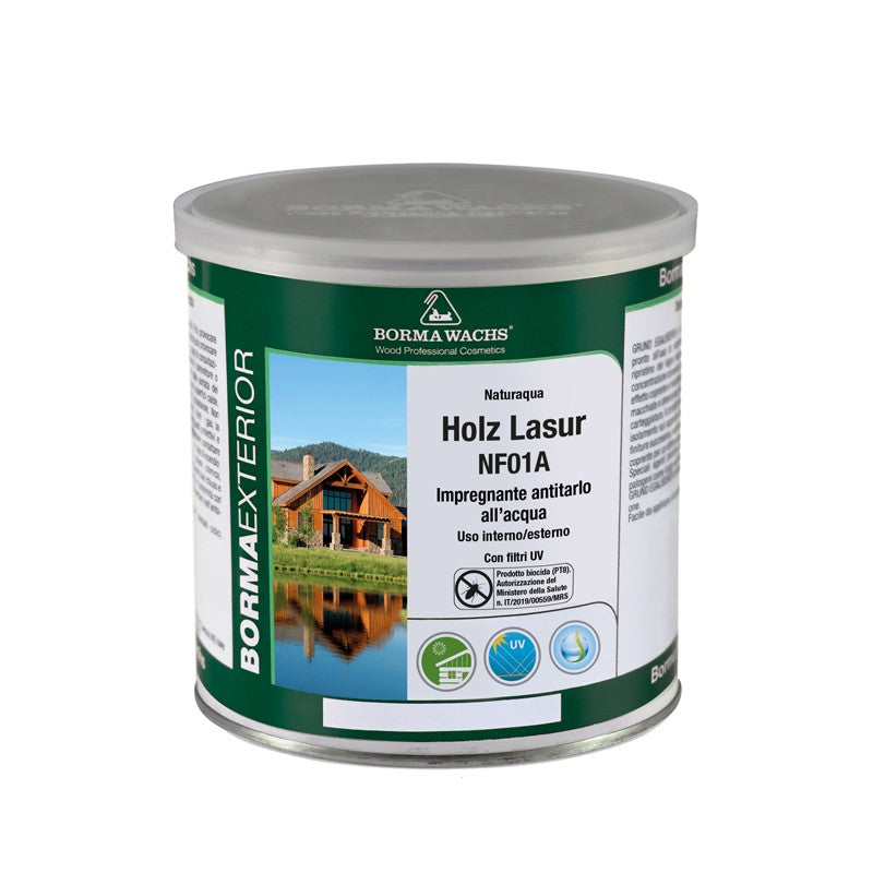 Borma Wachs Naturaqua Holz Lasur Shield Protector NF01A Συντηρητικό Ξύλου Νερού για Μύκητες