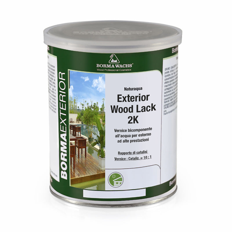 Borma Wachs Naturaqua Exterior Wood Lack 2K Πολυουρεθανικό Βερνίκι Νερού 2 Συστατικών
