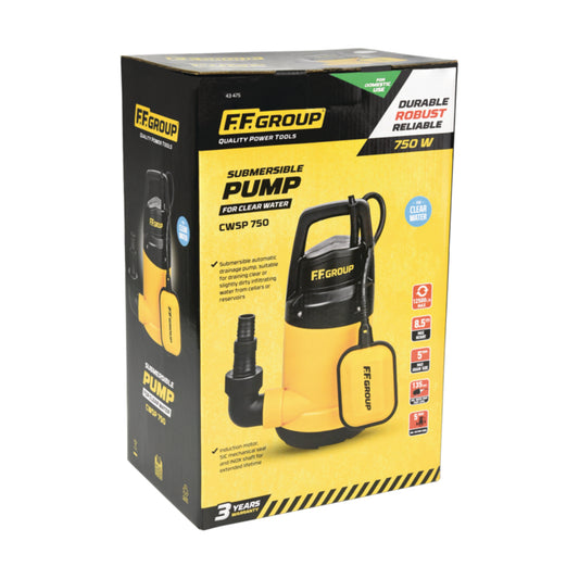 F.F.Group 43475 Υποβρύχια Αντλία Ομβρύων Λυμάτων Πλαστική 750W