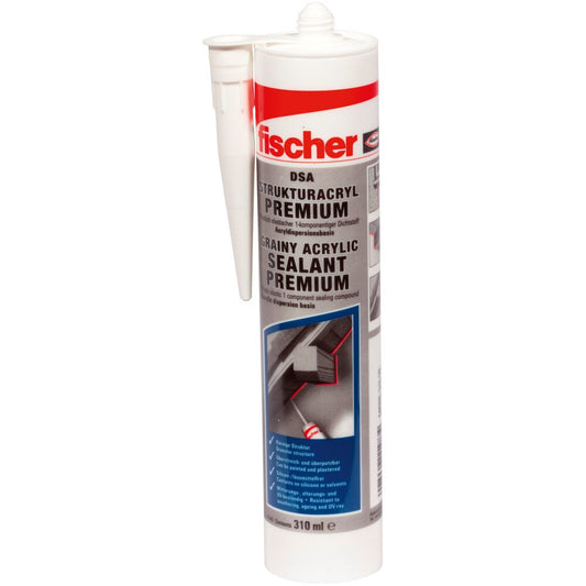 Fischer 512185 DSA Premium Maleracrylic Ακρυλικός Αρμόστοκος Εσωτερικής & Εξωτερικής Χρήσης Λευκός 310ml