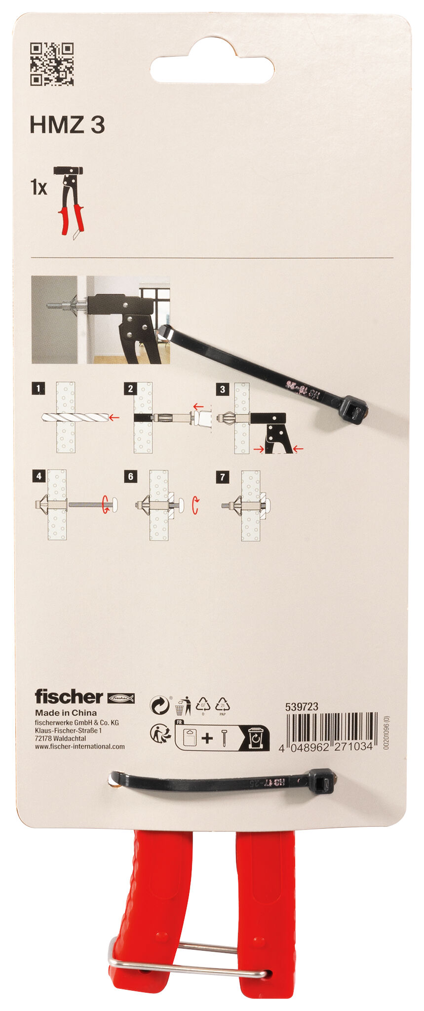 Fischer Εργαλείο Εκτόνωσης Μεταλλικών Βυσμάτων Γυψοσανίδας