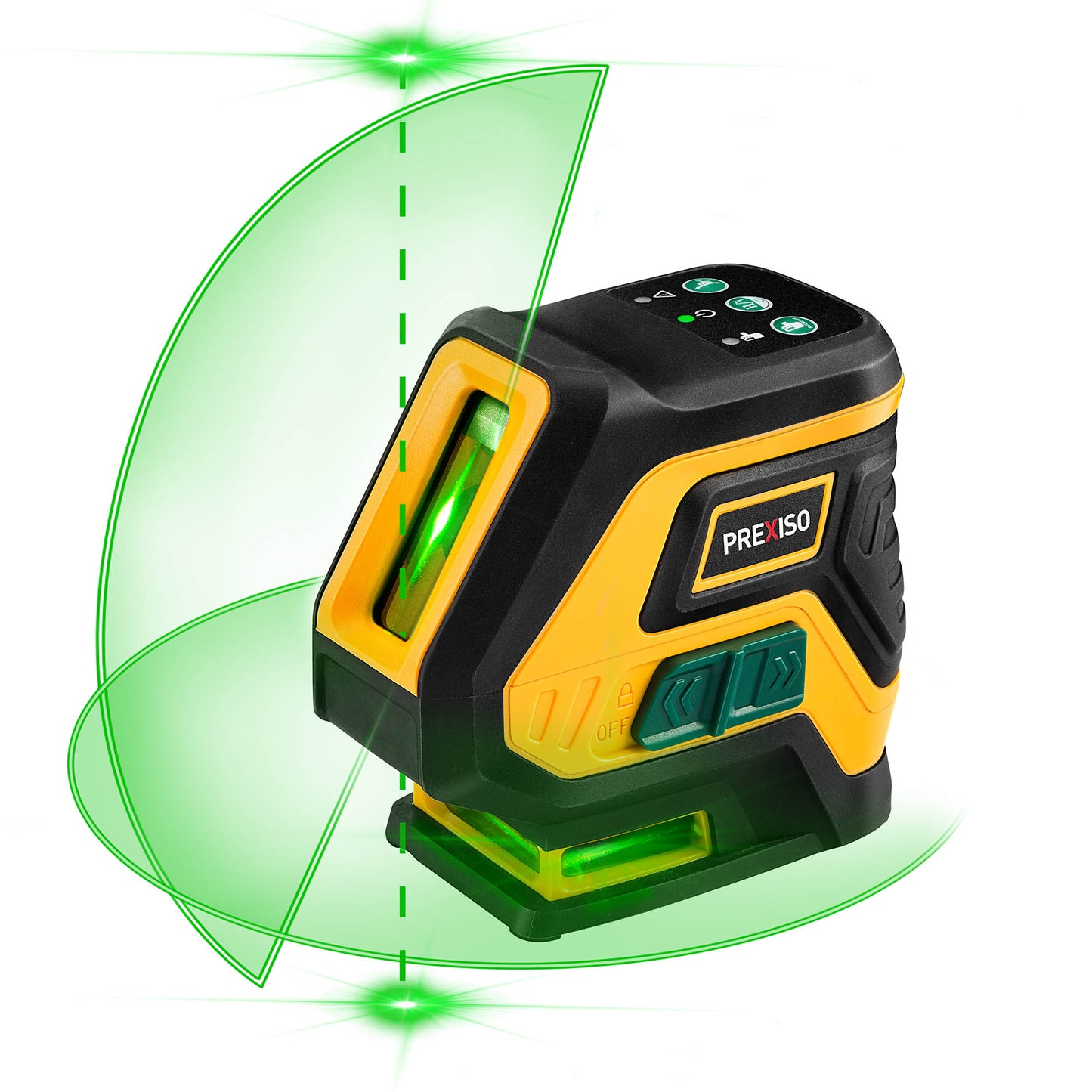 Prexiso P2LC15DG Επανφορτιζόμενο Αλφάδι Laser Σταυρού & Κατακόρυφη Ευθυγράμμιση (Πράσινη Δέσμη) 30m