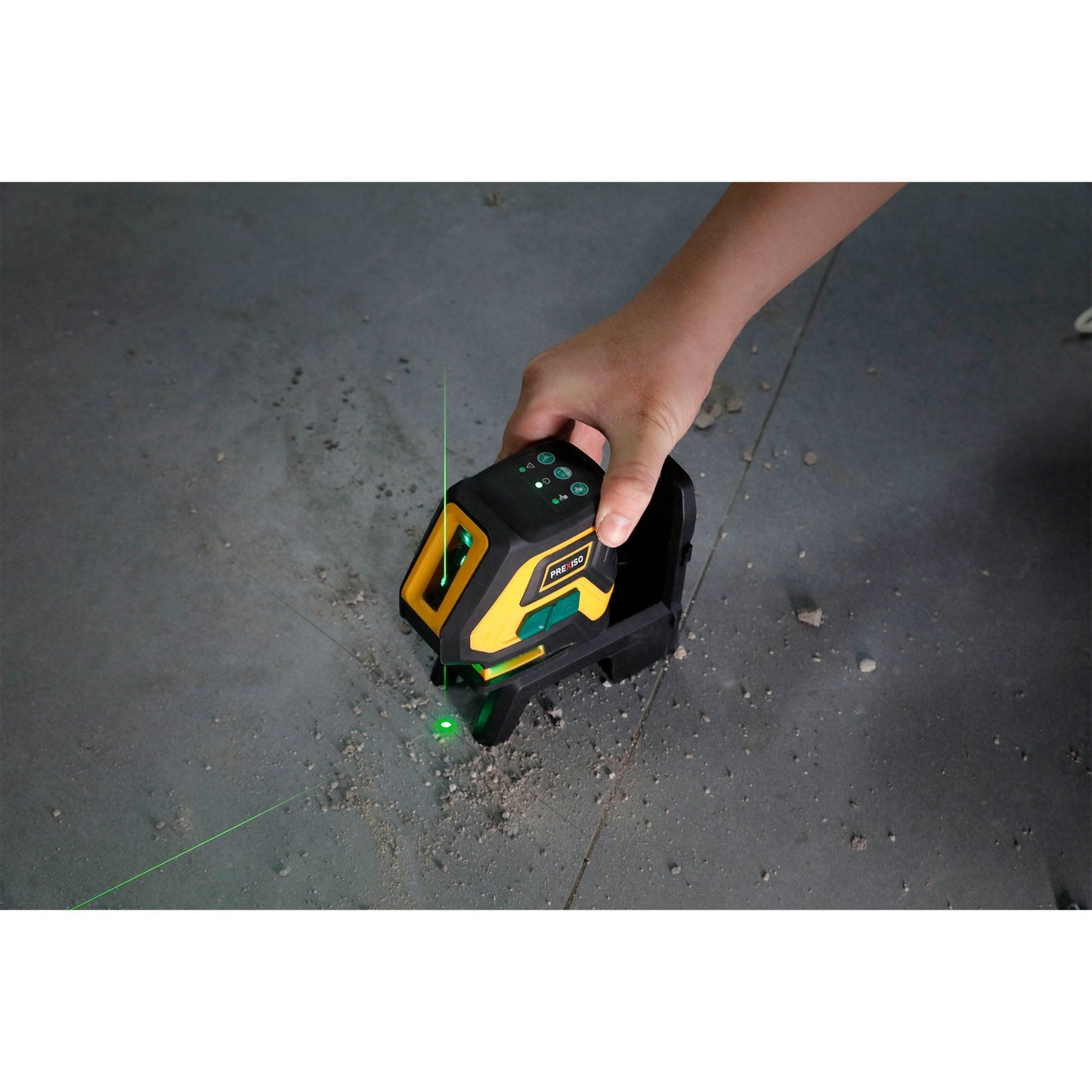 Prexiso P2LC15DG Επανφορτιζόμενο Αλφάδι Laser Σταυρού & Κατακόρυφη Ευθυγράμμιση (Πράσινη Δέσμη) 30m