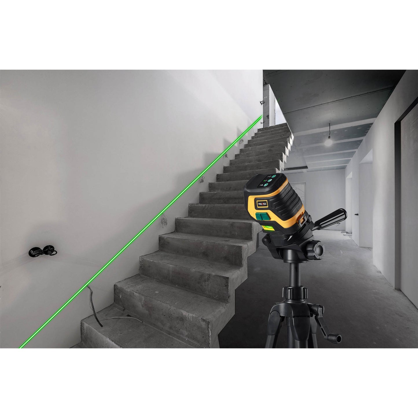 Prexiso P2LC15DG Επανφορτιζόμενο Αλφάδι Laser Σταυρού & Κατακόρυφη Ευθυγράμμιση (Πράσινη Δέσμη) 30m
