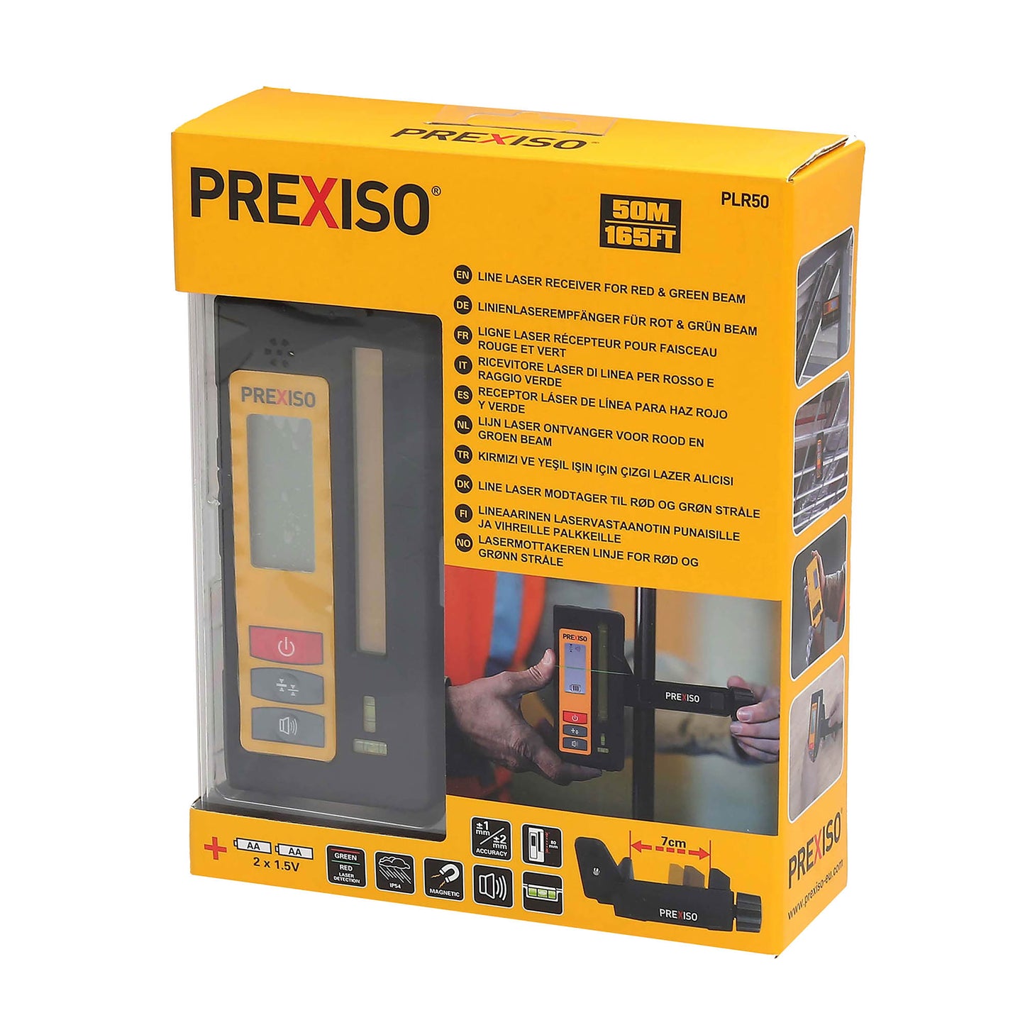 Prexiso PLR50 Δέκτης Γραμμικού Laser 50m