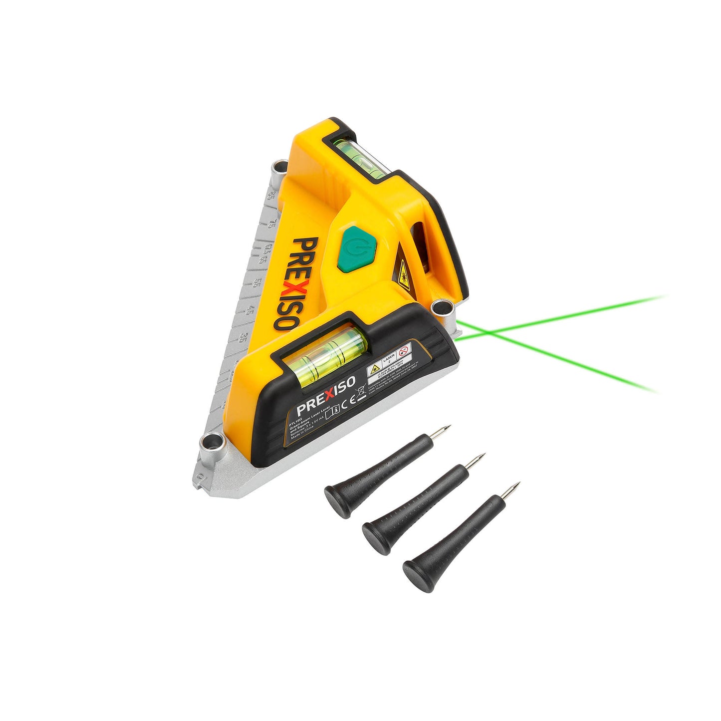 Prexiso PTL10G Αλφάδι Laser (Πράσινη Δέσμη) με Λειτουργεία Χάραξης Γωνίας 20m