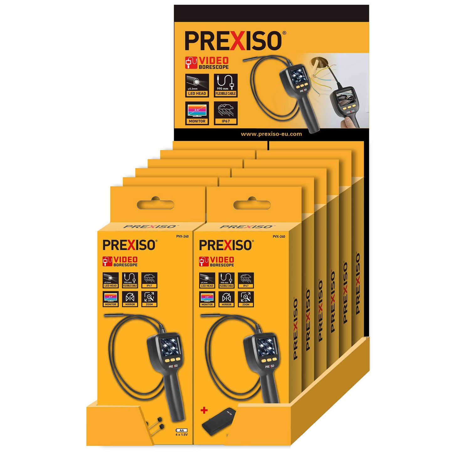 Prexiso PVX-240 Κάμερα Ενδοσκόπησης με Καλώδιο 990mm