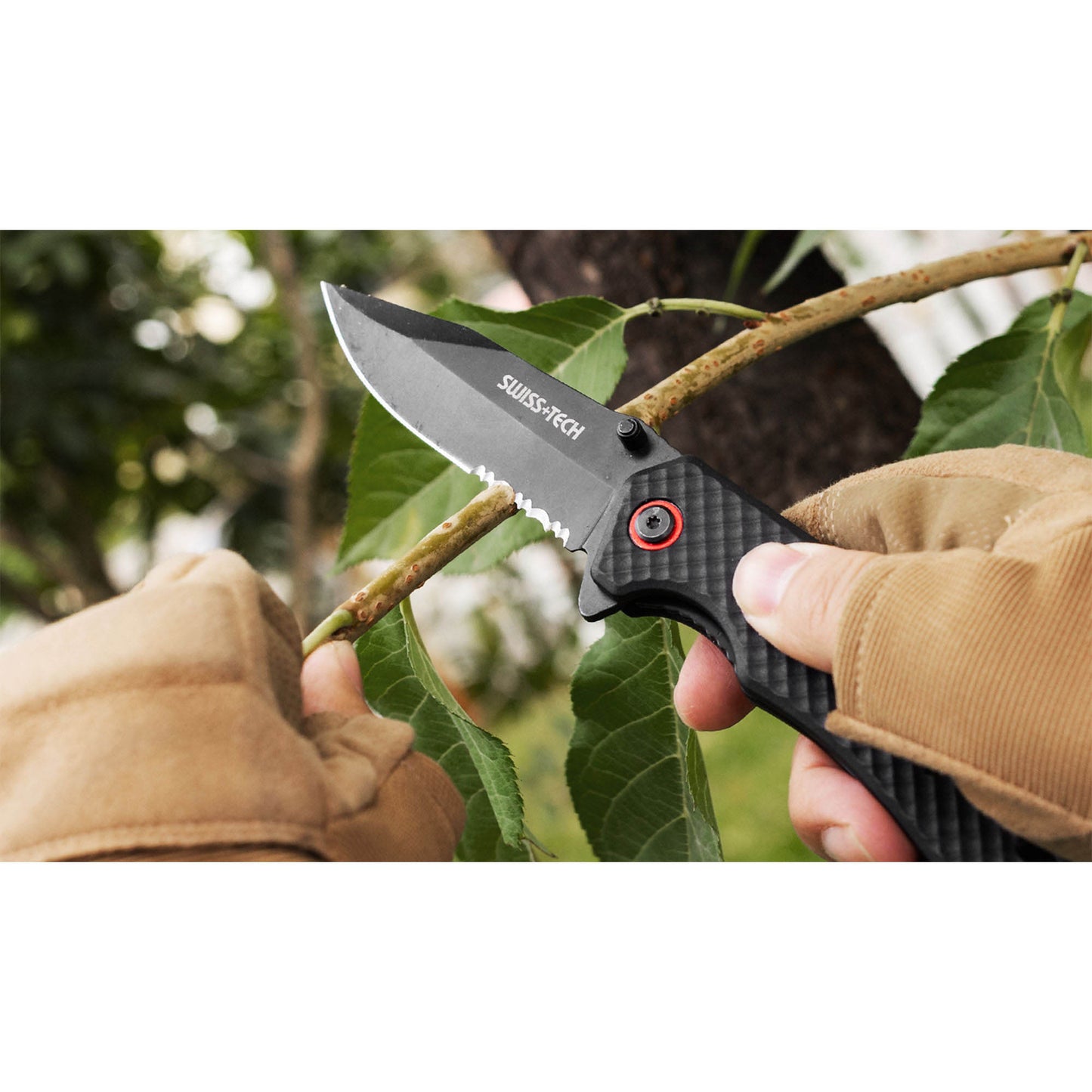 SWISS+TECH ST014012 Σουγιάς Οδοντωτή Λεπίδα 9cm