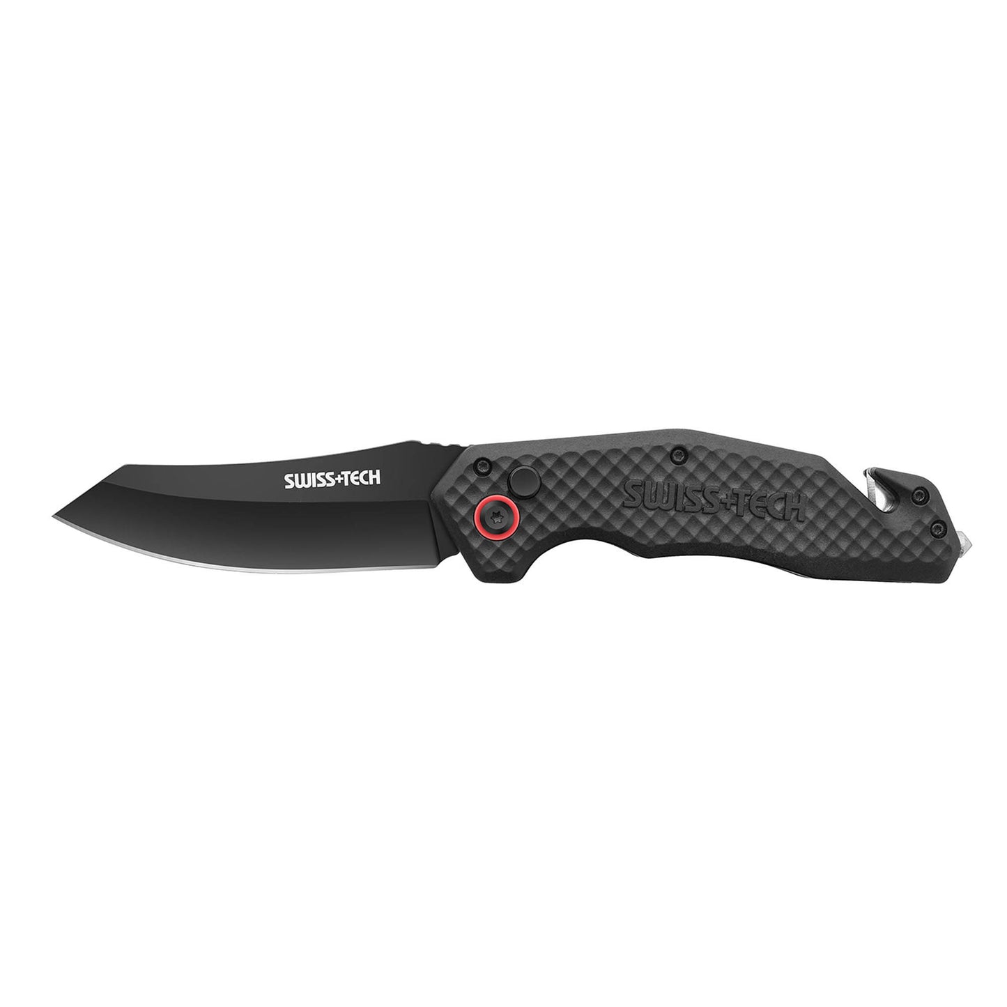 SWISS+TECH ST014015 Σουγιάς Ίσια Λεπίδα Ταχύ Άνοιγμα 9cm