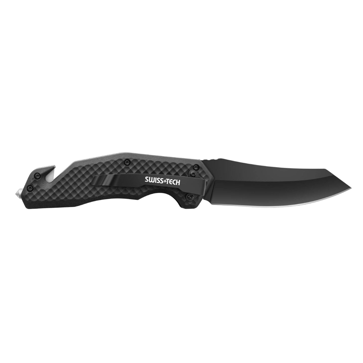 SWISS+TECH ST014015 Σουγιάς Ίσια Λεπίδα Ταχύ Άνοιγμα 9cm