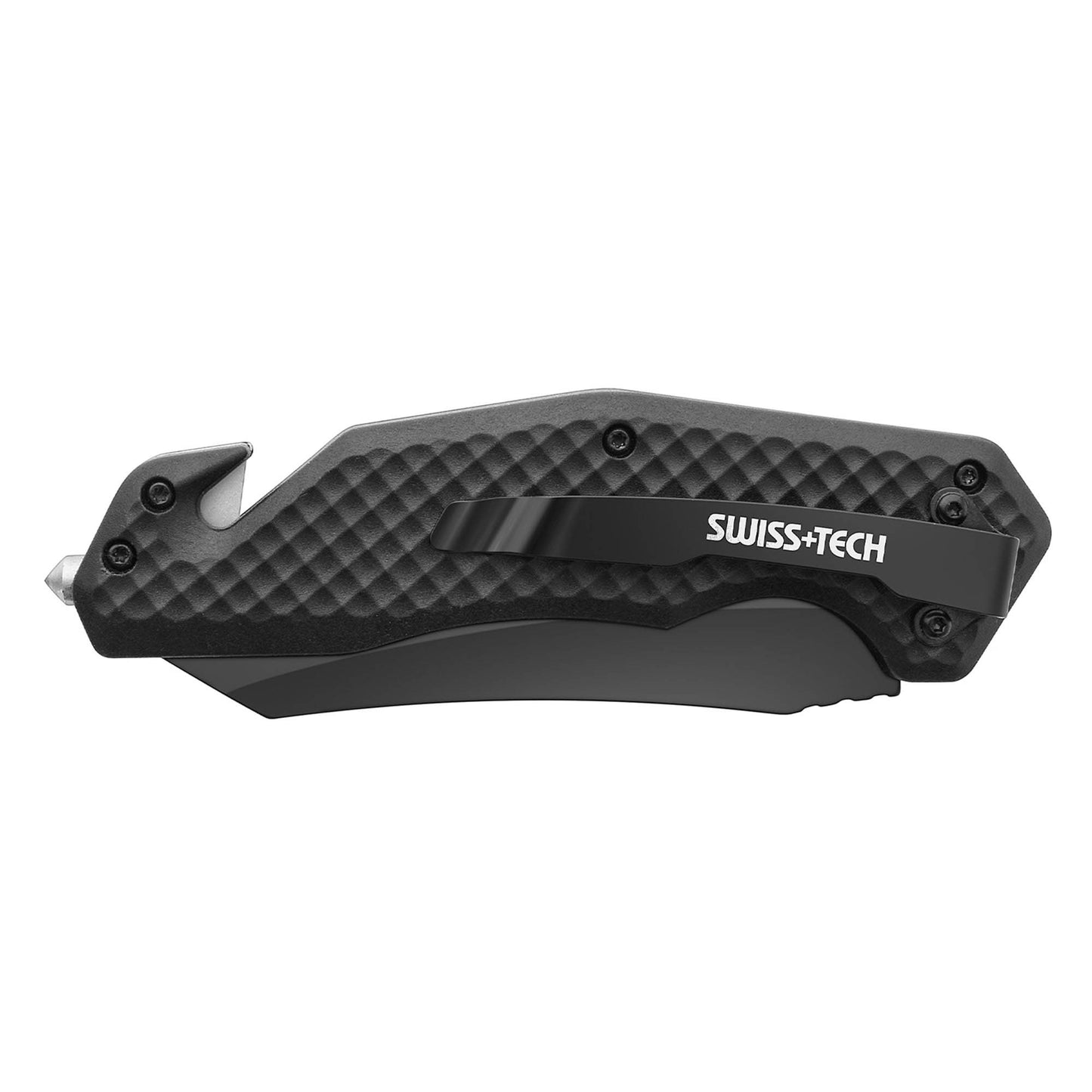 SWISS+TECH ST014015 Σουγιάς Ίσια Λεπίδα Ταχύ Άνοιγμα 9cm
