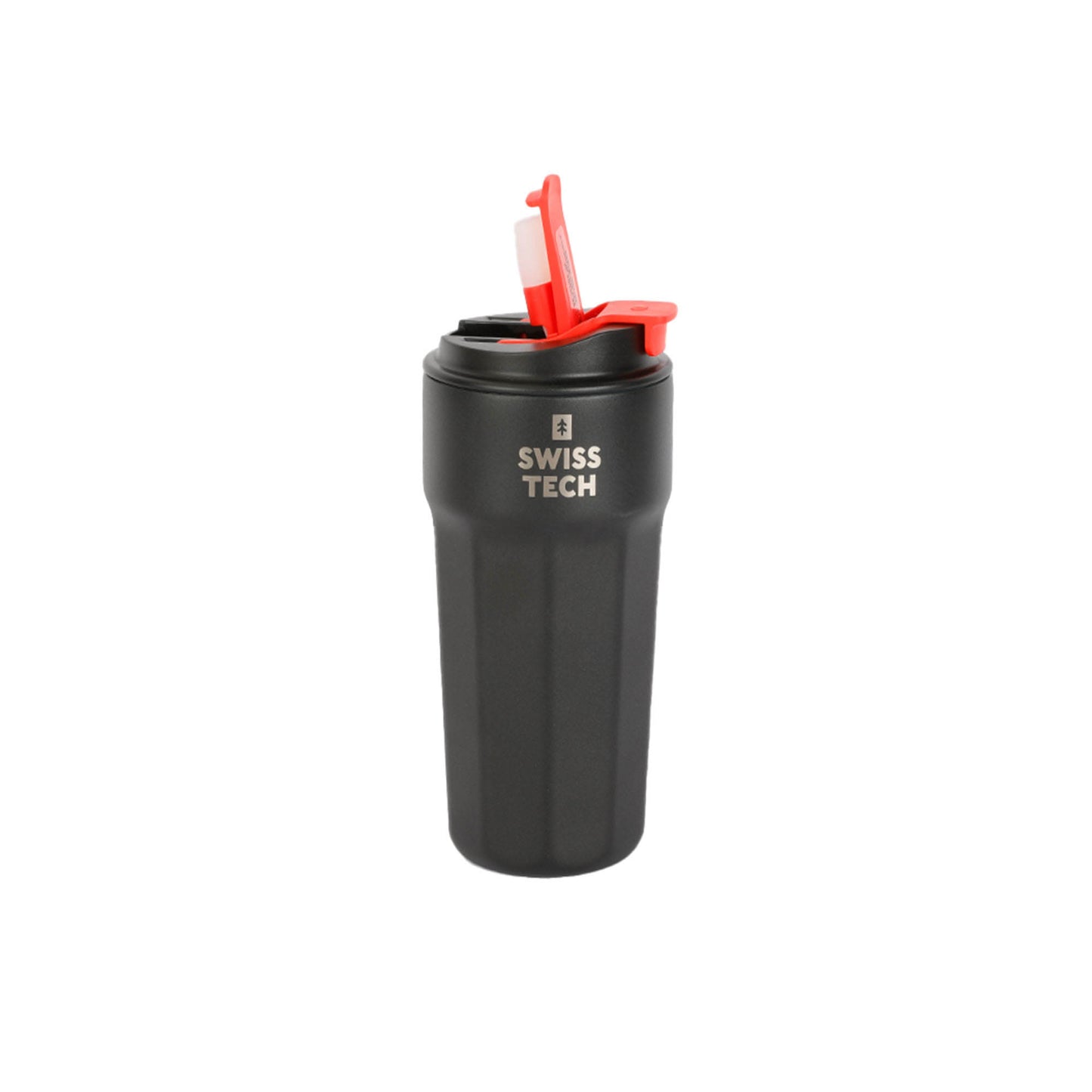 SWISS+TECH ST075036 Θεμρός Ποτήρι για Καγέ Μαύρο 500ml