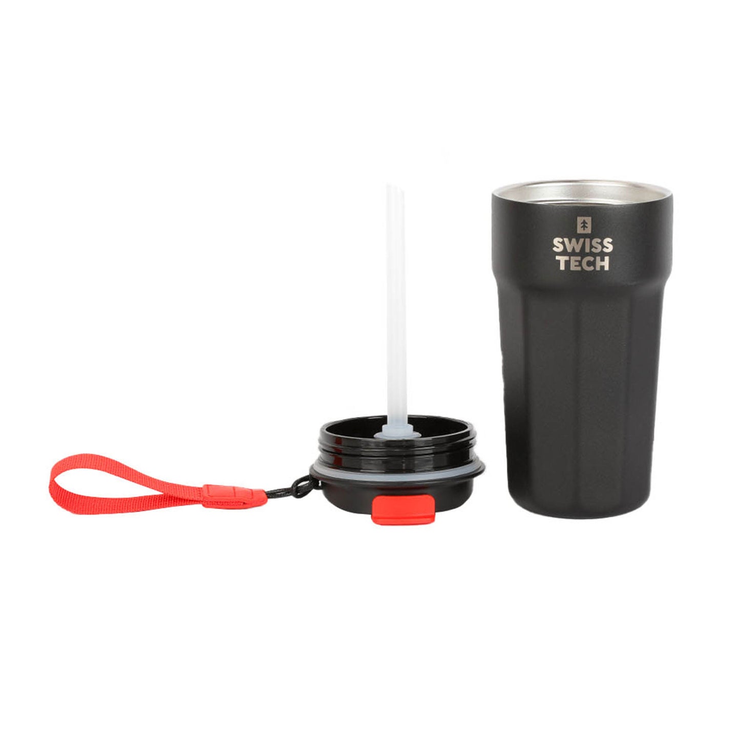 SWISS+TECH ST075036 Θεμρός Ποτήρι για Καγέ Μαύρο 500ml