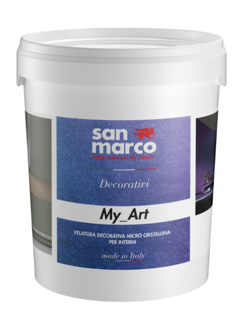 San Marco My_Art Διακοσμητικό Φινίρισμα με Μικροκρύσταλλους για Εσωτερική Χρήση 1lt 1