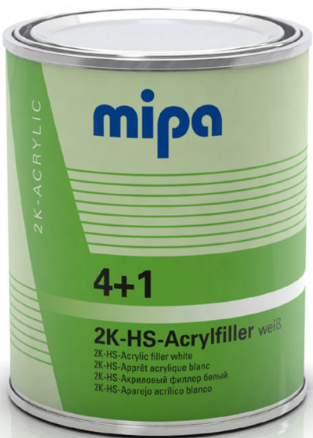 Mipa 4+1 2Κ HS Acrylfiller Ακρυλικό Γεμιστικό Αστάρι 2 Συστατικών Γκρι
