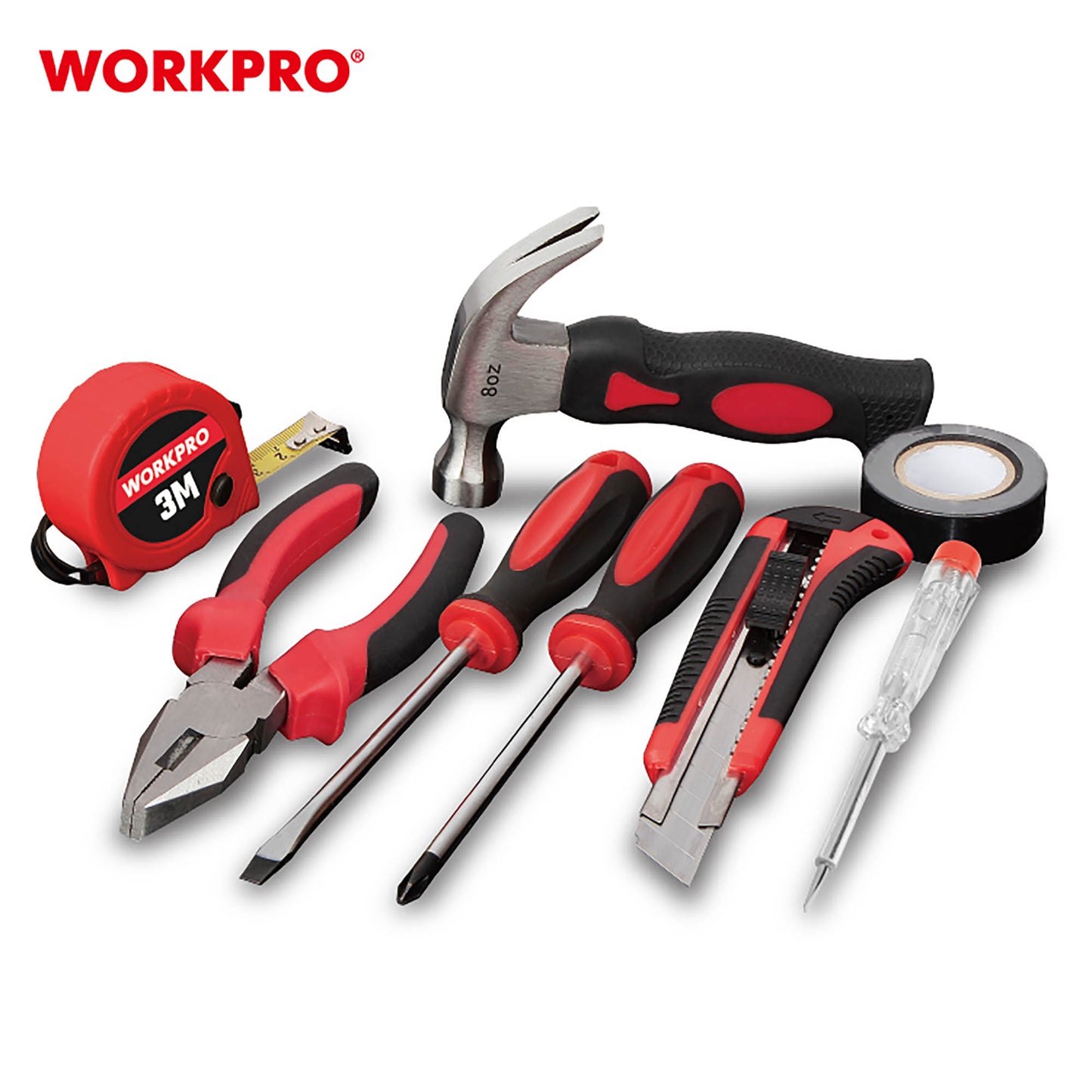 WorkPro WP209001 Κασετίνα Εργαλείων Χειρός 8 Τεμαχίων