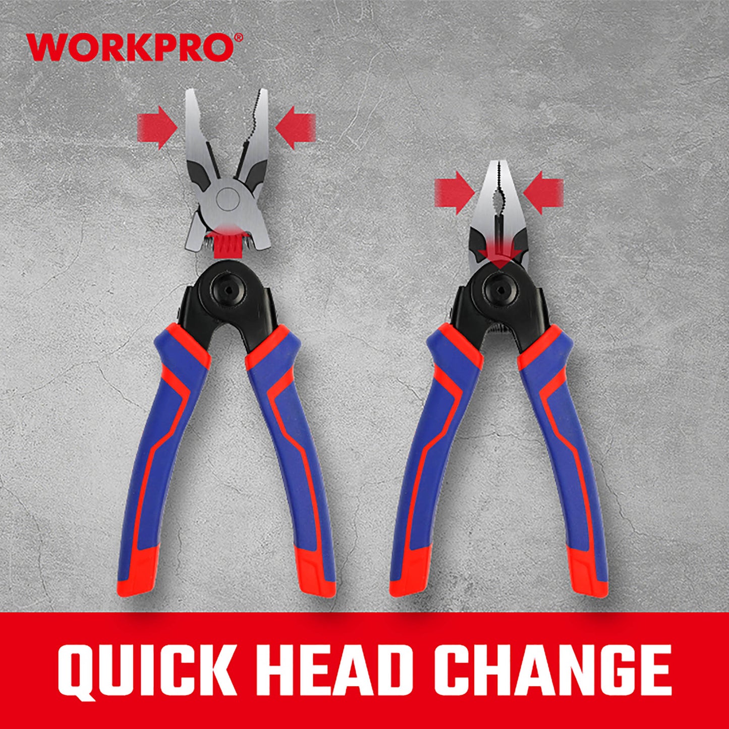 Workpro WP231144 Πένσα Πολυλειτουργική 5 Κεφαλών σε Κασετίνα 200mm