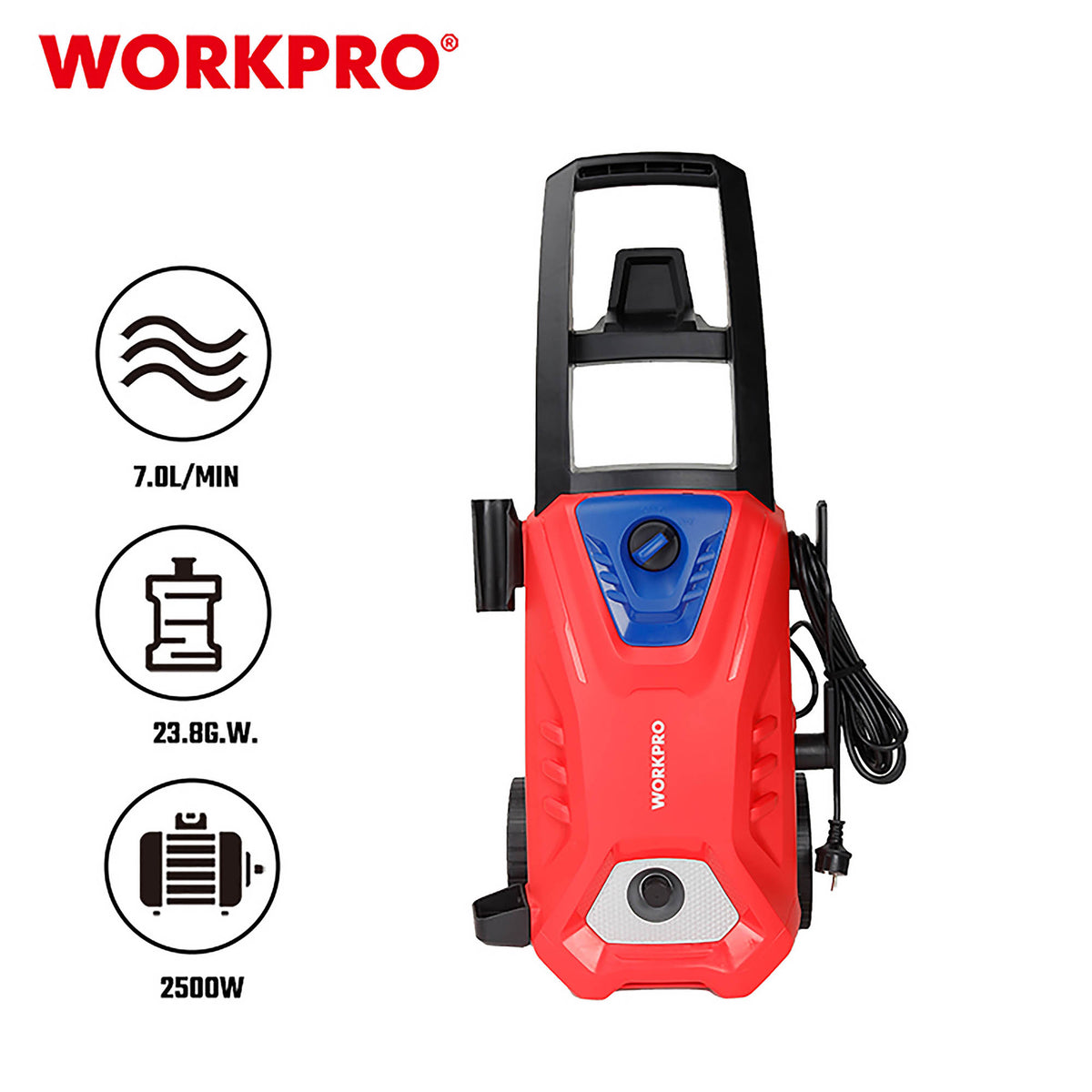 WorkPro WP423013CE Πλυστικό Μηχάνημα Ηλεκτρικό 2500W 180Bar