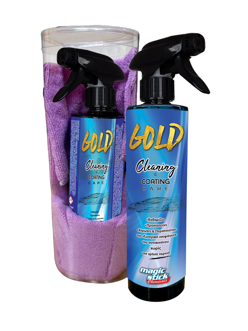 Magic Stick Gold Spray για Πλύσιμο-Γυάλισμα-Κέρωμα Αυτοκινήτου 500ml