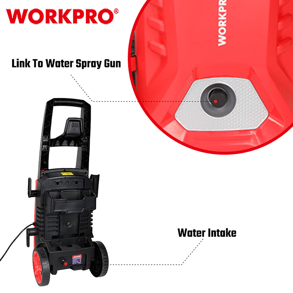 WorkPro WP423011CE Πλυστικό Μηχάνημα Ηλεκτρικό 1800W 145Bar