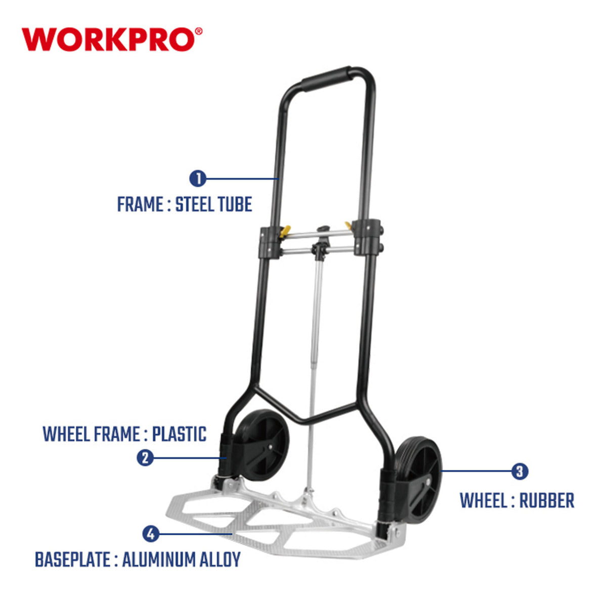 WorkPro WP285029 Καροτσάκι Δίτροχο Αλουμινίου (475*250mm)