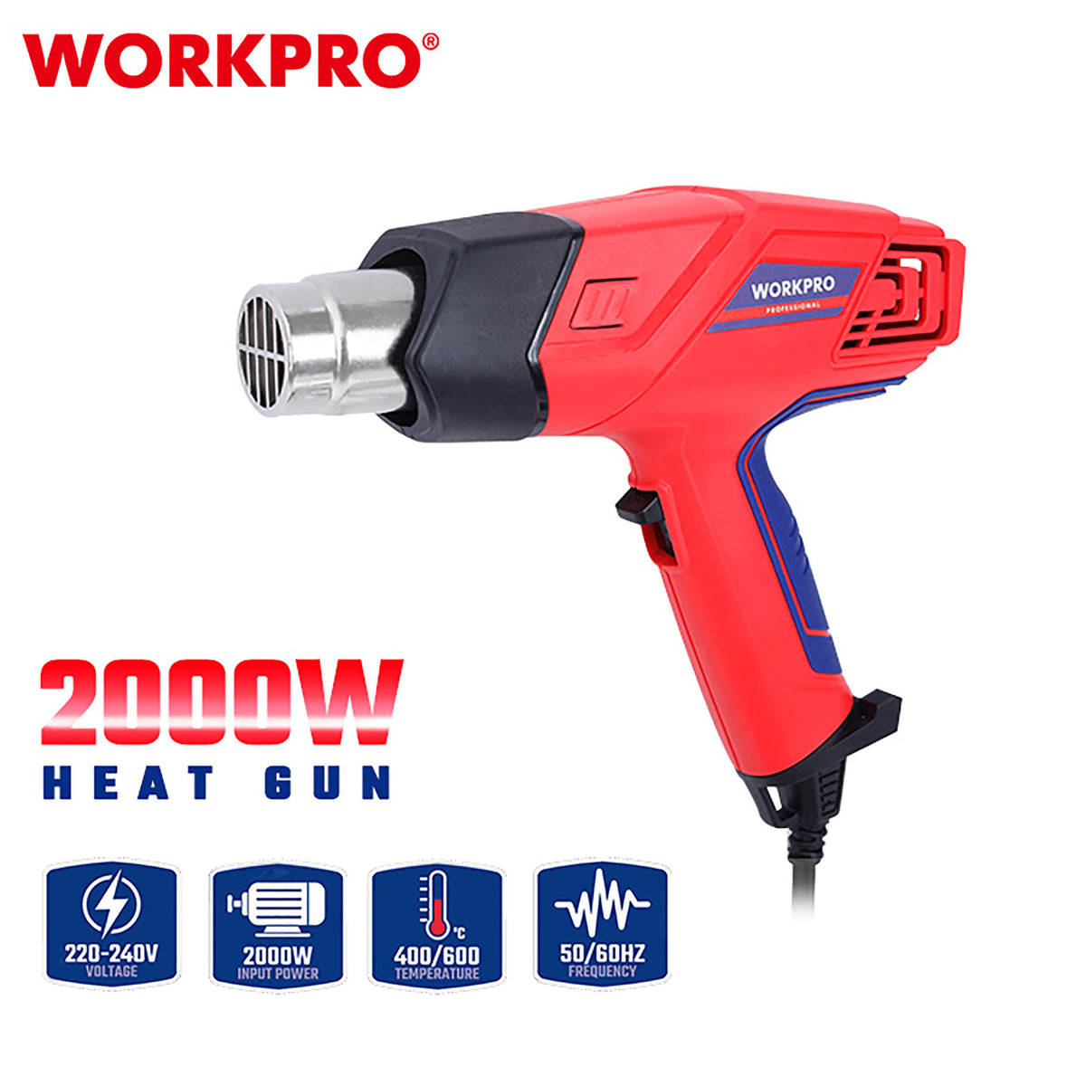 WorkPro WP474000CE Πιστόλι Θερμού Αέρα Ηλεκτρικό 2000W