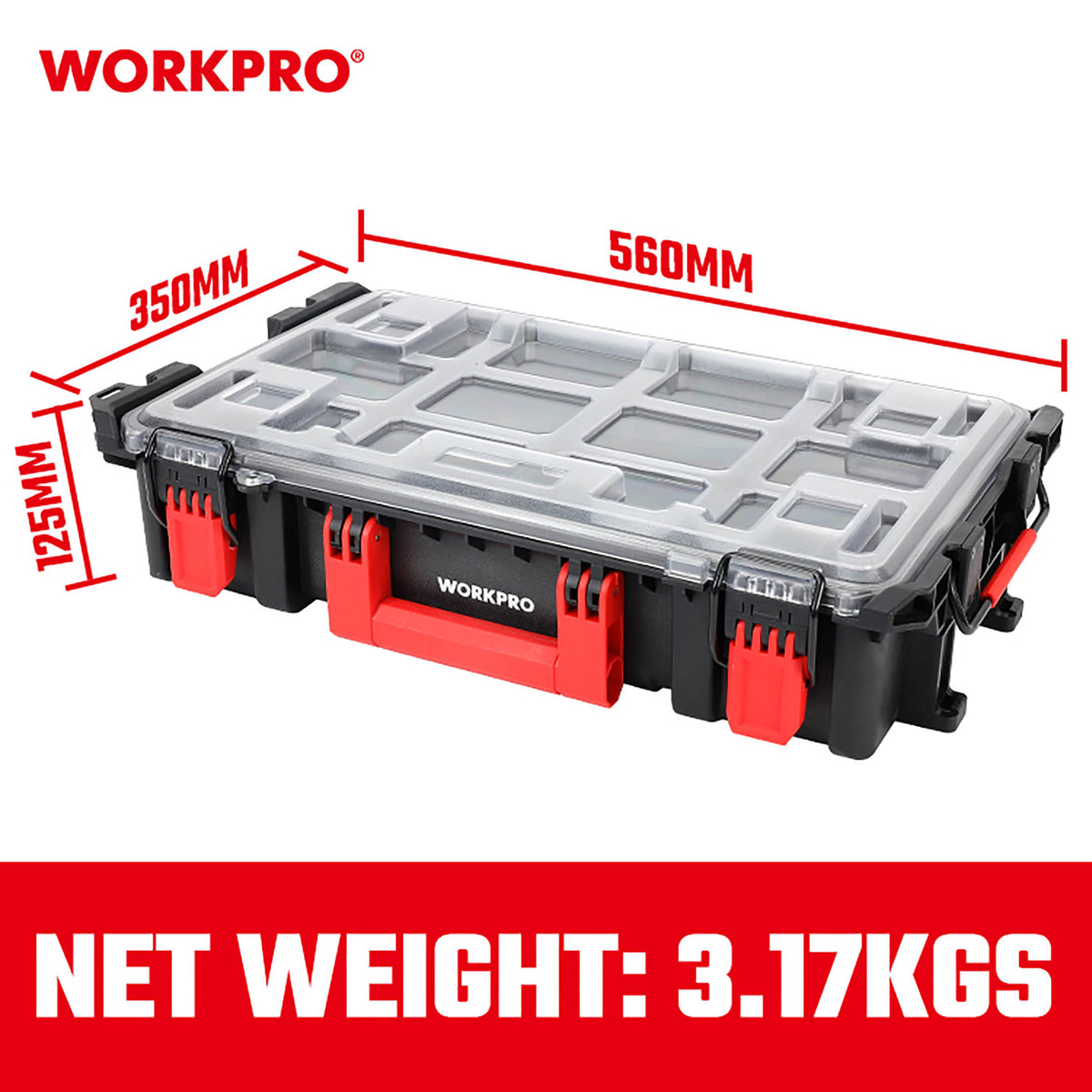 WorkPro Εργαλειοθήκη Πλαστική Στοιβαζόμενη