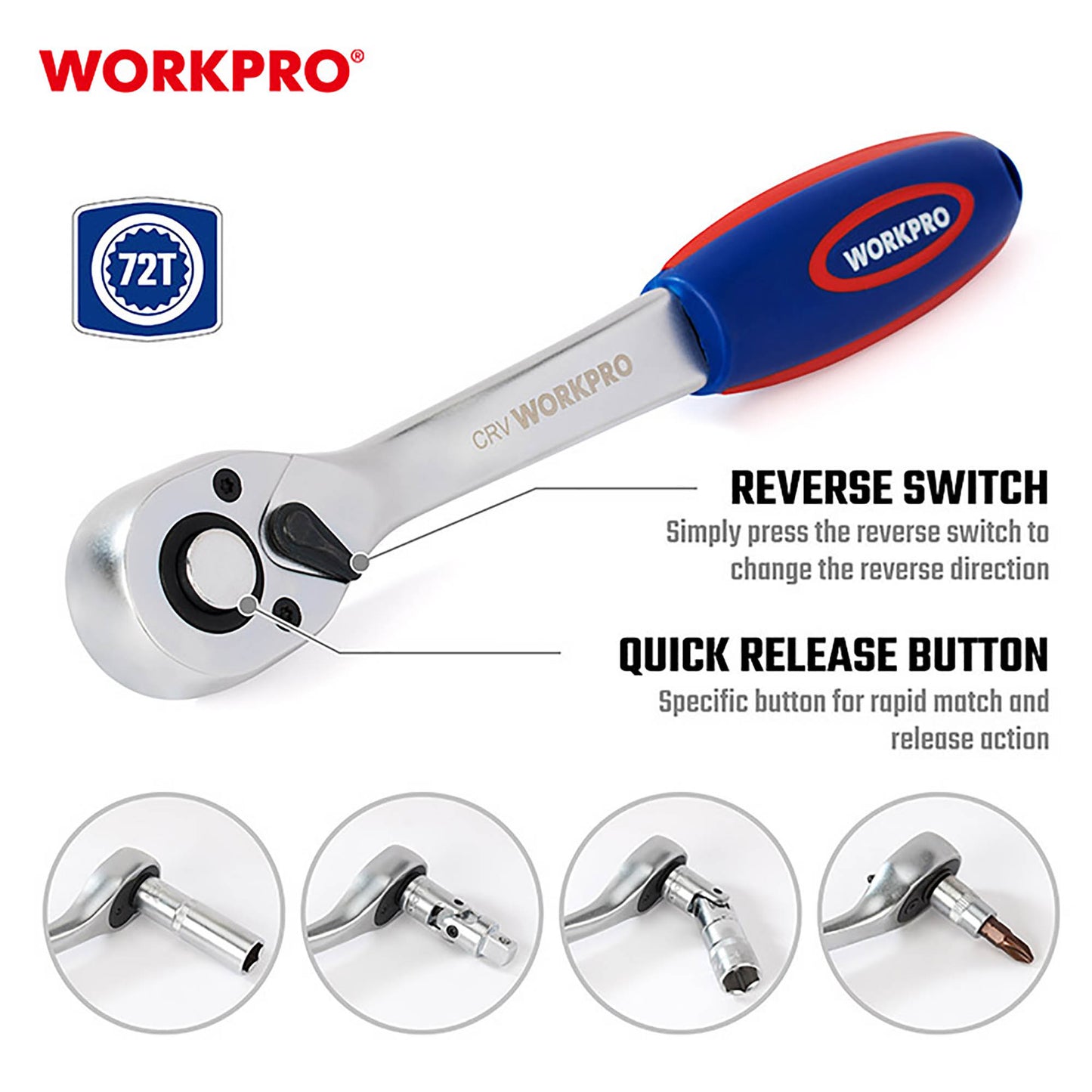 WorkPro WP202545 Καστάνια με Καρυδάκια & Μύτες 172τμχ