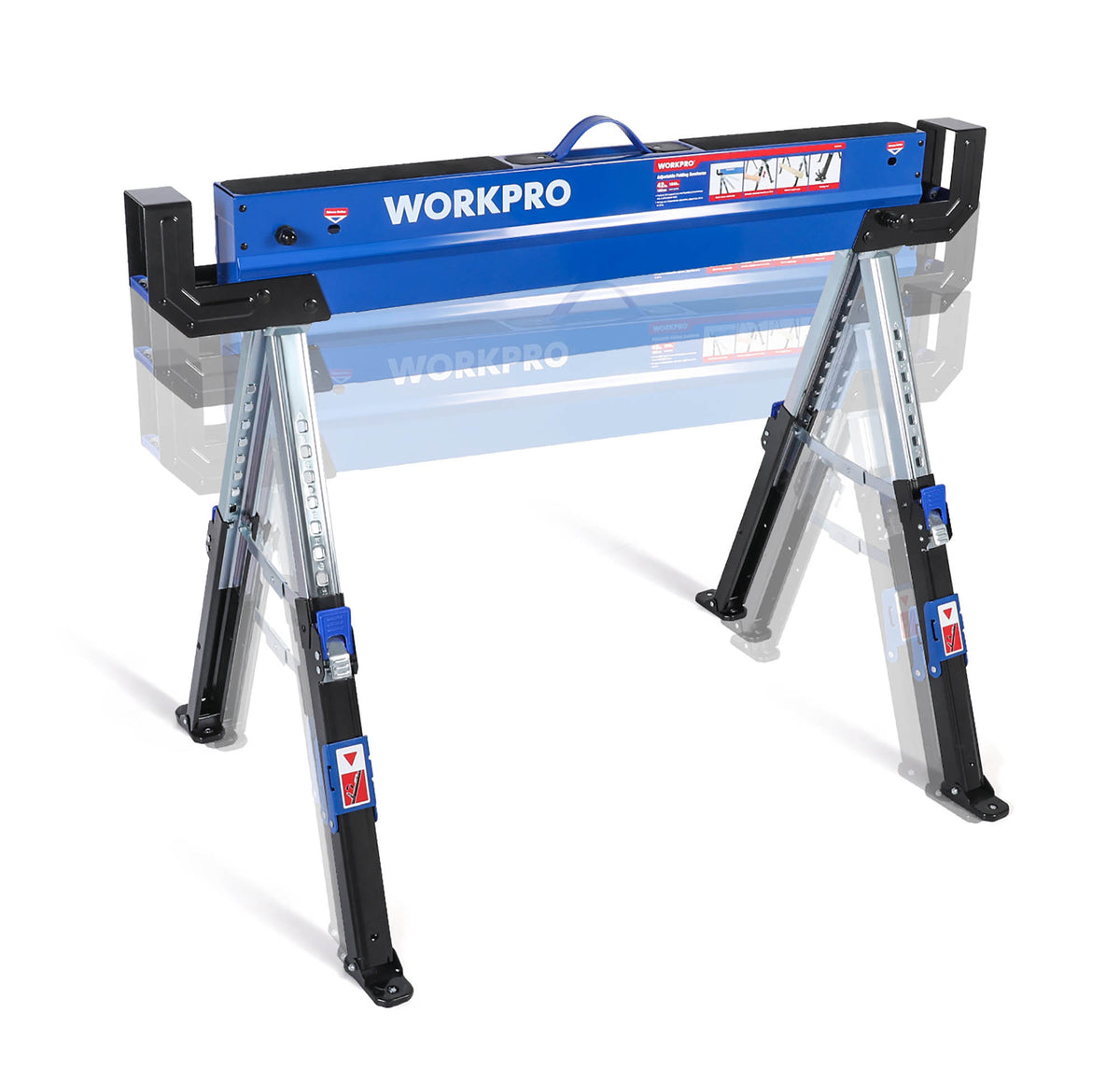 WorkPro WP289019 Καβαλέτο Εργασίας Μεταλλικό Πτυσσόμενο Βαρέως Τύπου εώς 675kg