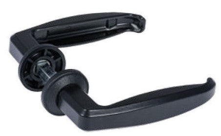 IBFM Πόμολο Καμπυλωτό Σιδηρόπορτας-Αλουμινόπορτας Αλουμινίου (με Βίδα) Ζεύγος (Πάχος Πόρτας 25-38mm)