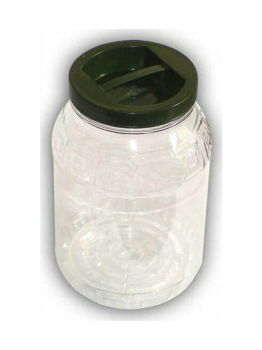 Βάζο για Ελιές Πλαστικό Διάφανο με Πράσινο Καπάκι