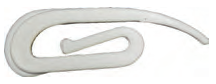 Γαντζάκι Κουρτίνας (Χουκς) Πλαστικό Λευκό (50 τμχ)