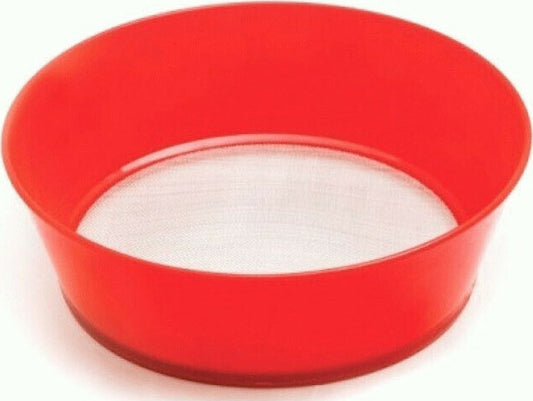 Κόσκινο Πλαστικό με Μεταλλική Σίτα Κόκκινο Φ20cm