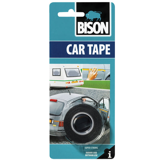 Bison Car Tape Αφρώδης Ταινία Διπλής Όψης Αυτοκινήτου Μαύρη 19mm 1.5m